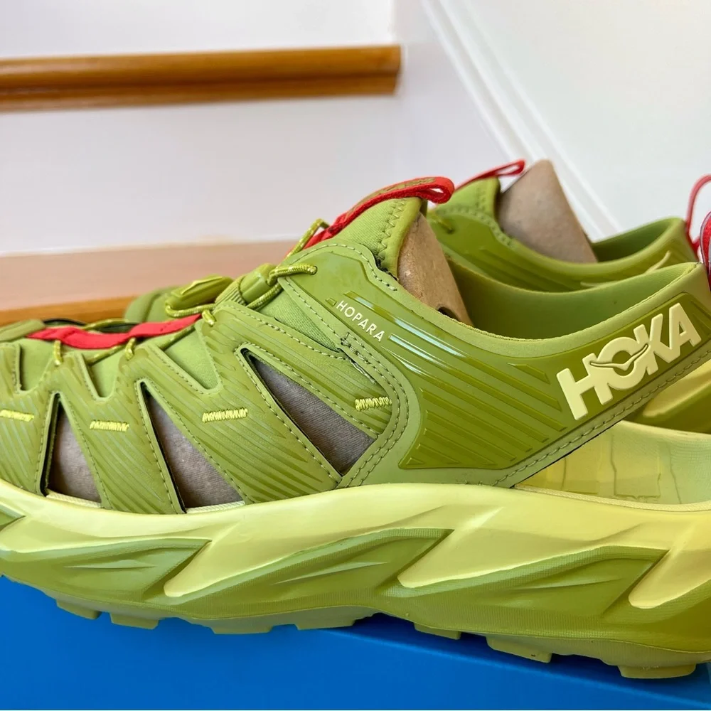NWT Hoka Hopara Hiking Sandal Wet / Dry shoe in Dark Citron Luminary Green - Picture 5 of 16